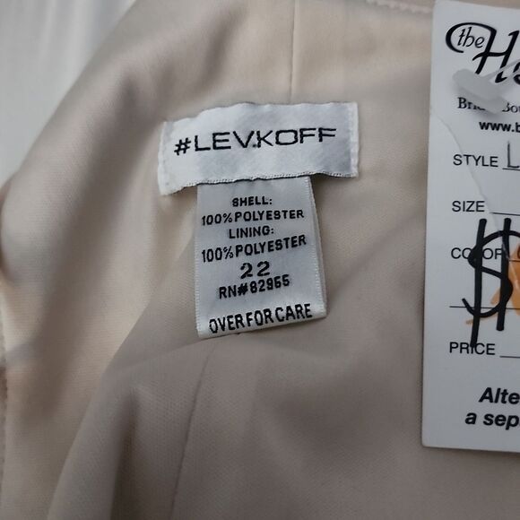 Levkoff Bridesmaid Style #7102 - Chiffon V-neck spaghetti strap gown Sz 22 NWT - Picture 16 of 16